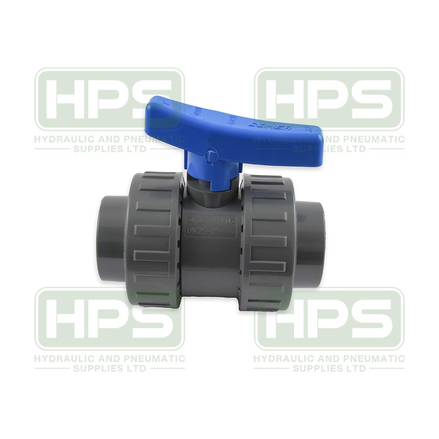 1/2&quot; ABS Plain Double Union Ball Valve EPDM Seal, Standard Type