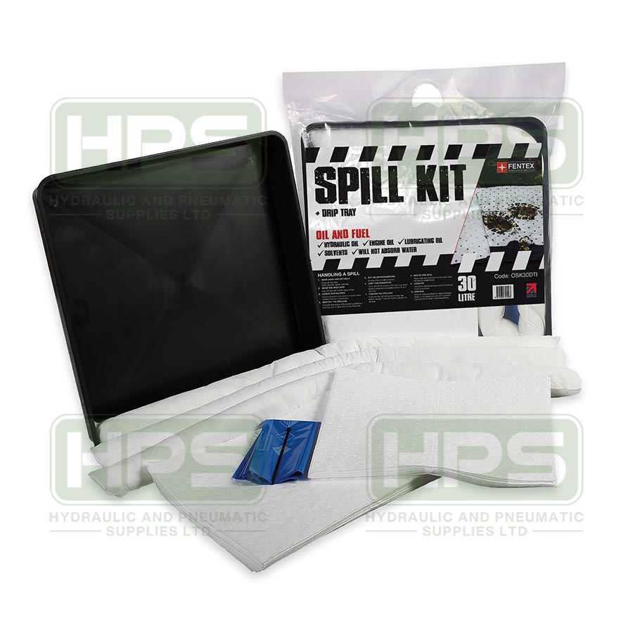 30L Oil & Fuel Spill Kit & Drip Tray