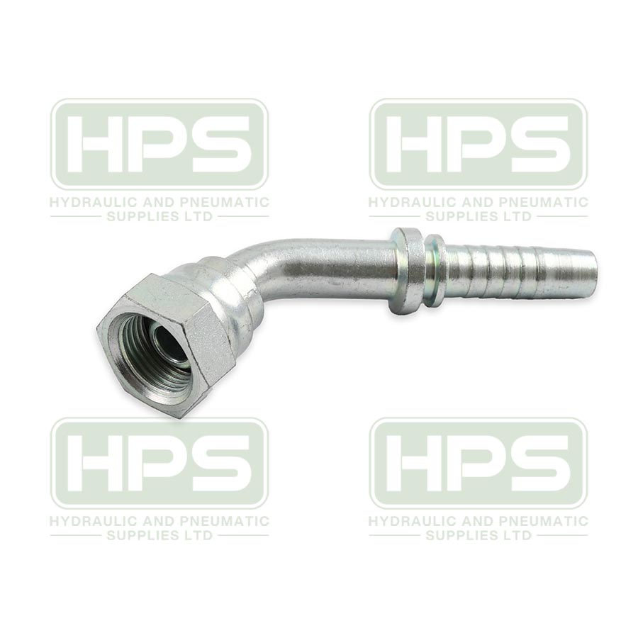 3/8&quot; BSPP FEMALE 45 ELBOW x 3/8&quot; HOSETAIL