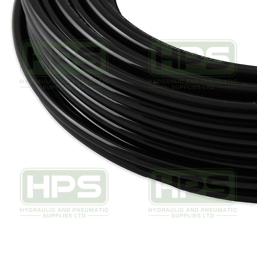 4mm OD x 2.5mm ID Black Poly 25M