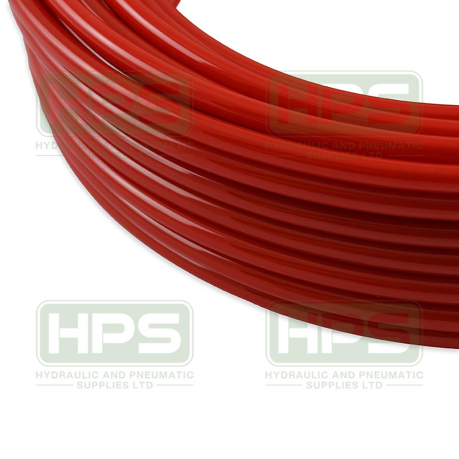 6mm OD x 4mm ID Red Poly 25M