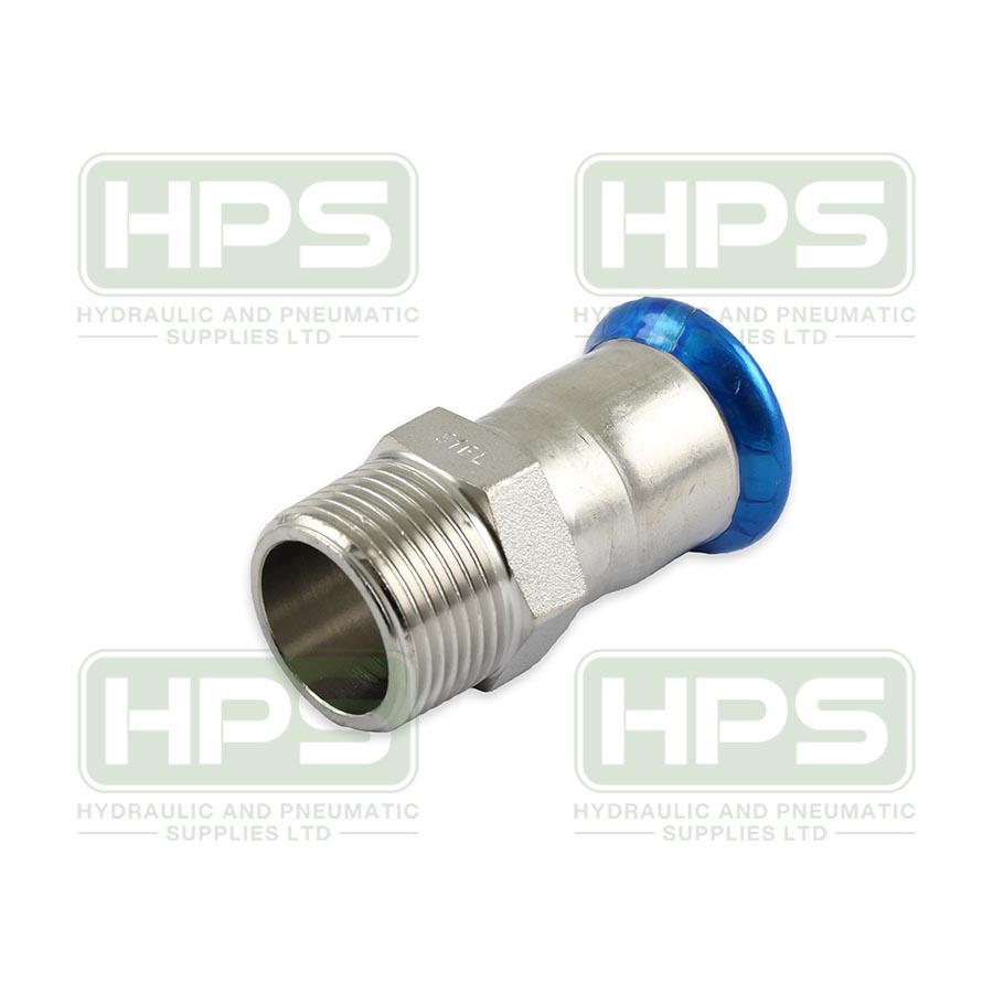 15mm x 3/8&quot;bsp SS Press Male Adaptor