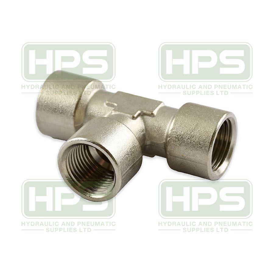 1/8&quot; BSPP Nickel Plated Brass Equal Tee