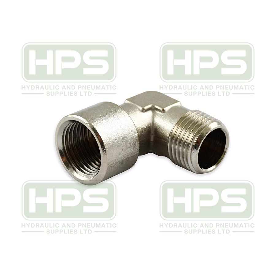 1/8&quot; BSPP Nickel Plated Brass M/F Elbow